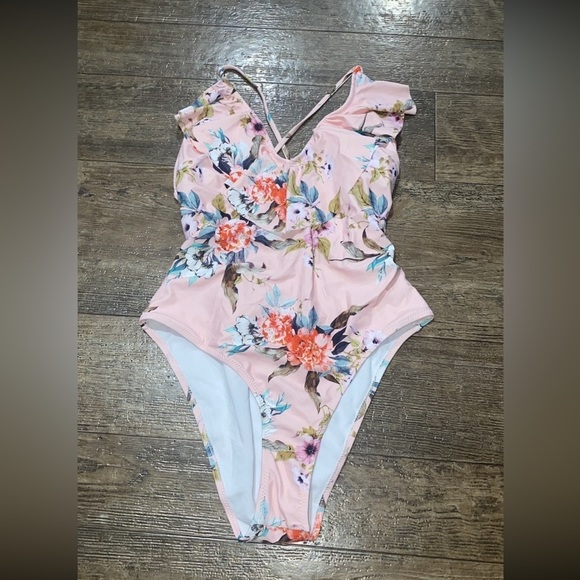 Other - Floral One Piece Swimsuit